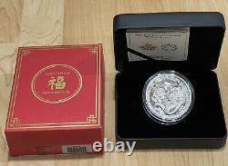 2024 Canada DRAGON Extraordinarily High Relief EHR 3 oz 100.74g Silver BOX COA