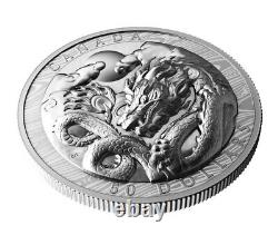 2024 Canada DRAGON Extraordinarily High Relief EHR 3 oz 100.74g Silver BOX COA