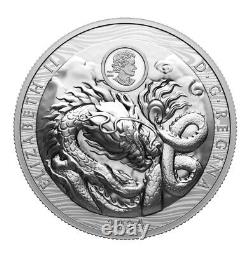 2024 Canada DRAGON Extraordinarily High Relief EHR 3 oz 100.74g Silver BOX COA