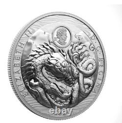 2024 Canada DRAGON Extraordinarily High Relief EHR 3 oz 100.74g Silver BOX COA