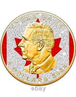 2024 Canada Maple Leaf DiamondFlag Edition 1 oz Silver Coin