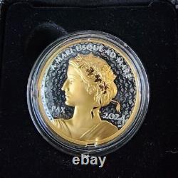 2024 Canada Peace PAX $1 Dollar UHR 1 oz 99.99% Silver with yellow gold plating