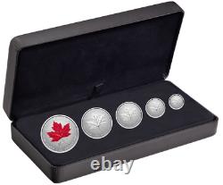 ­ 2025 Canada Flag 60th Ann. Fractional 1.90 oz Silver Coin Set Mintage of 3500