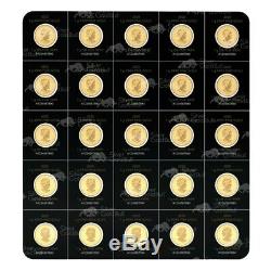 25 gram (25 x 1 g) 2020 MapleGram25 Sheet of Gold Coins
