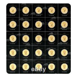 25 gram (25 x 1 g) 2021 MapleGram Sheet of Gold Coins
