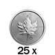25 X 1 Oz Silver Maple Leaf Coin Rcm Random Year Royal Canadian Mint