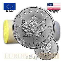 25 x 2019 1oz $5 CAD Canadian Silver Maple Leaf (tube)