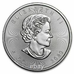 25 x 2020 1oz Silver Canadian Maple Leaf Bullion Coin in Tube (UK Seller)