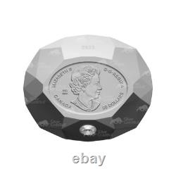 3 oz Forevermark Black Label Oval Diamond Diamond-Shaped Silver Coin Royal Ca