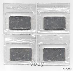 4 Sealed RCM 1oz Silver Bullion Bars with Sequential Serial #s Royal Canadian Mint