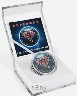 $5 Canada 1 oz Silver SUPERMAN BATMAN Logo v SUPERMAN Logo. 9999 Box, Cap, Coa