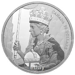 5 oz 2022 Queen Elizabeth II Coronation Proof Silver Coin Royal Canadian Mint