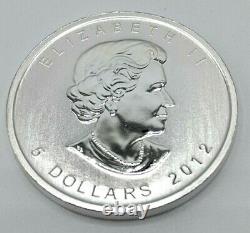 5 x 1 oz Silver Maple Leaf bullion coin. 9999 Free Shipping