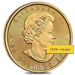 $50 Gold Canadian Maple Leaf. 9999 1 oz Random Year Brilliant Uncirculated
