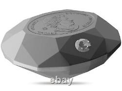 $50 Silver Coin with 0.26ct Forevermark Diamond Oval Cut, Limited Edition