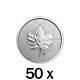 50 X 1 Oz 2019 Silver Maple Leaf Coin Royal Canadian Mint