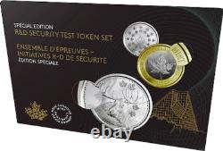 6 SECURITY TEST TOKENS SET 2018 Royal Canadian Mint R&D METAL MOOSE CARIBOU LEAF