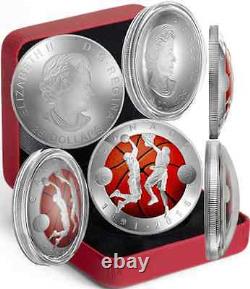 Basketball Invention 125th 2016 1OZ Pure Silver Proof $25 Convex Coin Canada