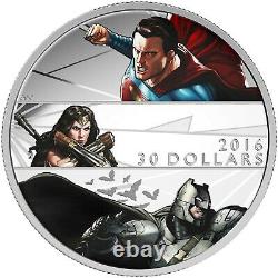 Batman V Superman Dawn of Justice TM 2016 Canada $30 Pure Silver Coin RCM