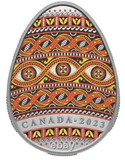 CANADA 2023 $20 Pure Silver 0.9999 Ukrainian Pysanka Egg Coin