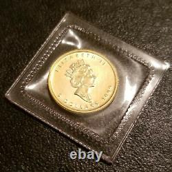 CANADA Gold MAPLE LEAF 1/10 oz $5 BU-1999.9999 Fine