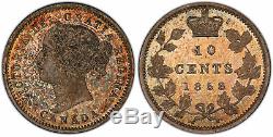 CANADA. Victoria 1858 AR 10 Cents. PCGS SP65+ Royal Canadian Mint KM 3