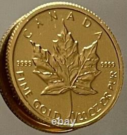 Canada 1Dollars 2012 Canadian Maple Leaf 1/20 oz Gold. 9999 BU+