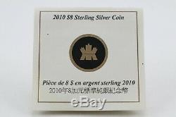 Canada 2010 Year of the Horse $8 Coin Sterling Silver Royal Canadian Mint withcase