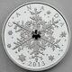 Canada 2013 Winter Snowflake 1 Oz. Pure Silver $20 Proof Coin, Swarovski Crystal