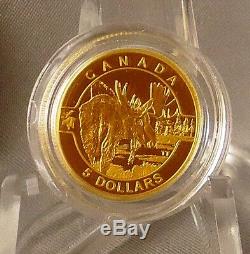 Canada 2014 $5 The Moose 1/10 oz. 9999 Pure Gold Proof Coin O Canada Series #2