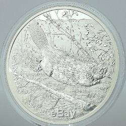 Canada 2014 $50 Swimming Beaver 5 Troy Oz. Pure Silver Uncirculated Proof Coin