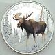 Canada 2015 $20 The Majestic Moose 1 Oz. 99.99% Pure Silver Color Proof