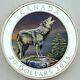 Canada 2015 $20 The Wolf 1 Troy Oz. 99.99% Pure Silver Uncirculated Color Proof