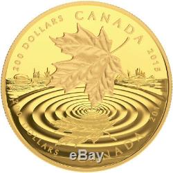 Canada 2015 200$ Maple Leaf Reflection 1 oz. Pure Gold Coin Royal Canadian Mint