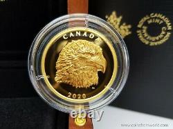 Canada 2020 250$ Proud Bald Eagle 2 oz. Pure Gold Coin Royal Canadian Mint EHR