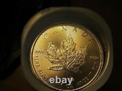 Canadian Silver Coin Original Roll 25 oz (Maple Leaf) 25 coins. 9999 silver