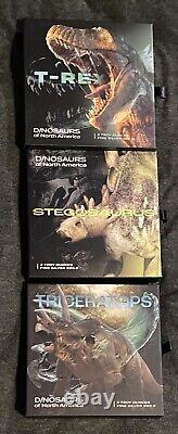 Dinosaurs of North America Royal Canadian Mint Dinosaur shaped Silver coins