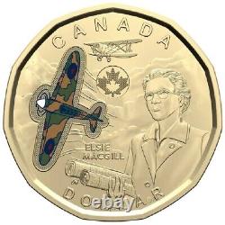 Elise Macgill 25 Coin Roll Colourized 2023 $1 Coins Royal Canadian Mint Qeii