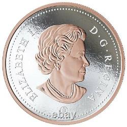 Five Cent Big Coin Series 2018 Canada Pure Silver Rose Gold Plating RCM