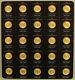 Full Sheet Of (25) 2021 Canada 1 Gram Gold Maple Leaf Coins From Maplegram Sheet