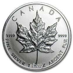 Lot of 10 2011 1 oz Canadian Silver Maple Leaf SML Bullion Fine Silver Coin