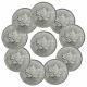 Lot Of 10 2021 Canada 1 Oz Silver Maple Leaf $5 Coins Gem Bu
