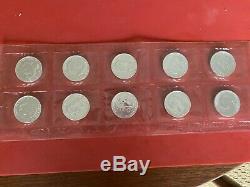 Lot of 10 Canadian Silver Maple Leaf 1 oz Bullion Coins. 9999 Pure Silver, RCM