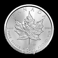 Lot of 10 x 1 oz 2020 Canadian Maple Leaf Silver Coin