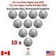 Lot Of 10 X 1 Oz 2020 Canadian Maple Leaf Silver Coin