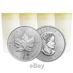 Lot of 100 2020 $5 Silver Canadian Maple Leaf 1 oz Brilliant Uncirculated 4 Fu