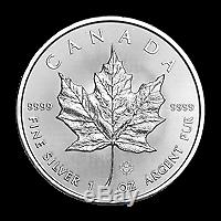 Lot of 100 x 1 oz 2019 Canadian Maple Leaf Silver Coin