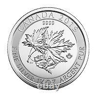 Lot of 15 x 1.5 oz 2019 Canadian Maple Leaf Superleaf Silver Coin