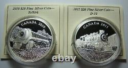 Lot of 2 2010 and 2011 Royal Canadian Mint Locomotive Series Ref#751