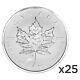 Lot Of 25 X 1 Oz 2015 Canadian Maple Leaf Year Of The Sheep Privy Silver Coin